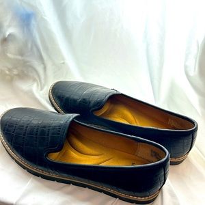 Black loafer shoes